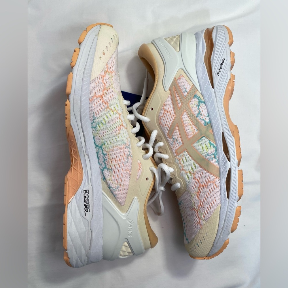 NIB ASICS Gel Kayano 24 Lite Show  white/apricot ice sz 8 NWT - Picture 10 of 16
